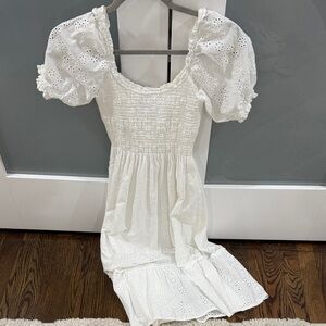 Hill House White Eyelet Maxi Dress